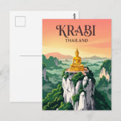 Tijgergrottempel Thailand Briefkaart (Voorkant / Achterkant)
