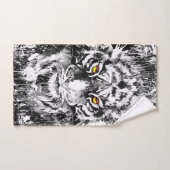 tijgerhanddoek | tijgertekening | Zwart-Wit Bad Handdoek (Handdoek)