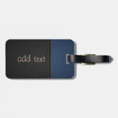 Tijgerhoofd Blauw uitzien, zwart Bagagelabel (Achterkant horizontaal)