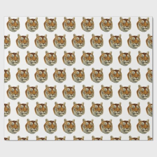  tijgerhoofd cadeaupapier (Vlak)
