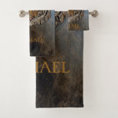 Tijgerhoofd, gezicht, leder. bad handdoek (Insitu)