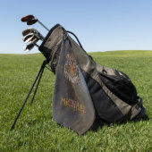 Tijgerhoofd, gezicht, leder. golfhanddoek (Groen)