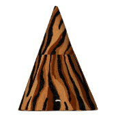 Tijgerhuid: hand-getrokken naadloos patroon. feesthoedjes (Rechts)