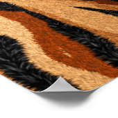 Tijgerhuid: hand-getrokken naadloos patroon. poster (Hoek)