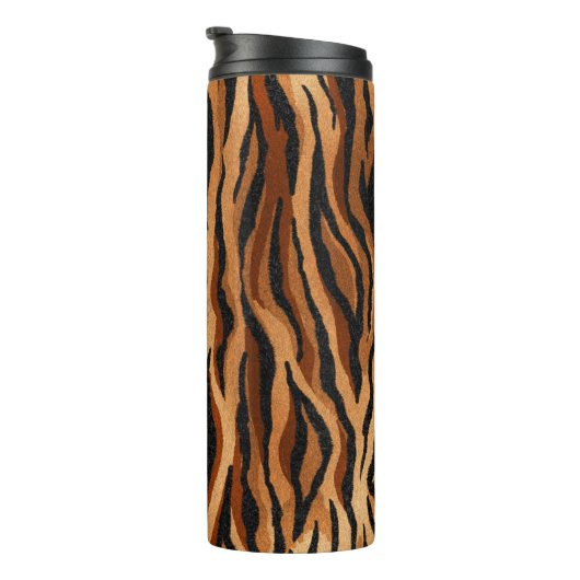 Tijgerhuid: hand-getrokken naadloos patroon. thermosbeker (Geroteerd rechts)
