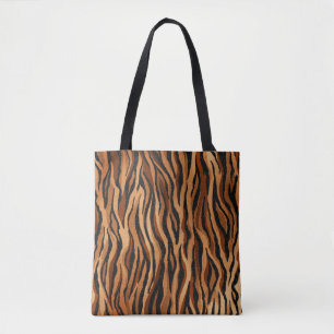 Tijgerhuid: hand-getrokken naadloos patroon. tote bag
