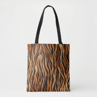 Tijgerhuid: hand-getrokken naadloos patroon. tote bag
