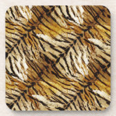 tijgerhuid, stijlvol, tijger, gestreept, dierlijke bier onderzetter (Voorkant)