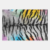 Tijgerhuidafdruk in drie kleuren inpakpapier vel (Voorkant 2)