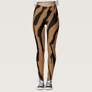 Tijgerhuidpatroon Abstracte lijnen Dierstrepen Leggings