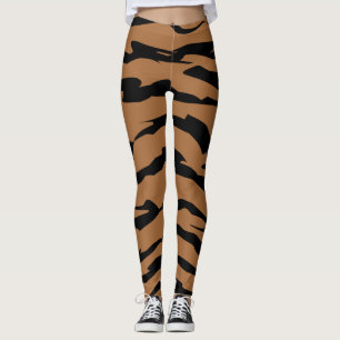 Tijgerhuidpatroon Abstracte lijnen Dierstrepen Leggings