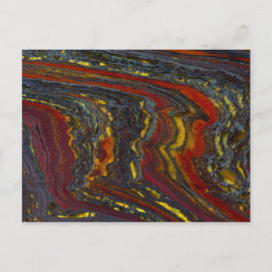 Tijgerijzer in rood, geel, blauw briefkaart