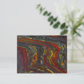 Tijgerijzer in rood, geel, blauw briefkaart (Staand voorkant)