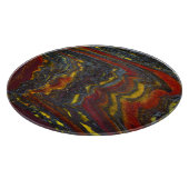Tijgerijzer in rood, geel, blauw snijplank (Hoek)
