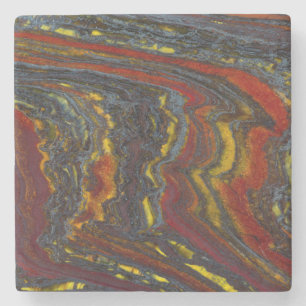 Tijgerijzer in rood, geel, blauw stenen onderzetter