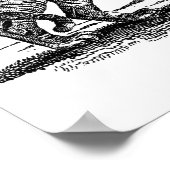  tijgerillustratie - Afrikaanse tijgers van 1800 Poster (Hoek)