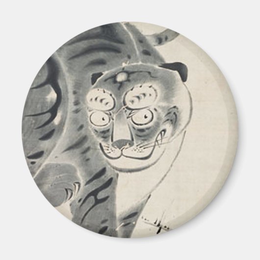 Tijgerillustratie door Ito Jakuchu Magneet (Voorkant)