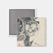 Tijgerillustratie door Ito Jakuchu Magneet (Voorkant / Achterkant)