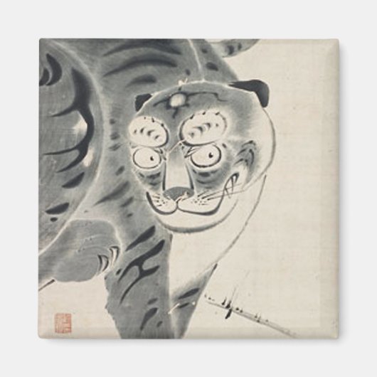 Tijgerillustratie door Ito Jakuchu Magneet (Voorkant)