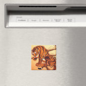 Tijgerillustratie door Ito Jakuchu Magneet (Insitu (Vaatwasser))