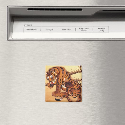 Tijgerillustratie door Ito Jakuchu Magneet (Insitu (Vaatwasser))