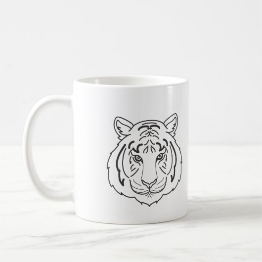 Tijgerillustratie Koffiemok (Links)