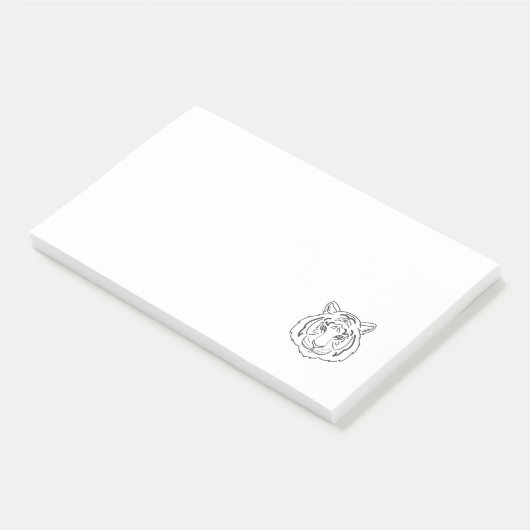 Tijgerillustratie Post-it® Notes (Schuin)