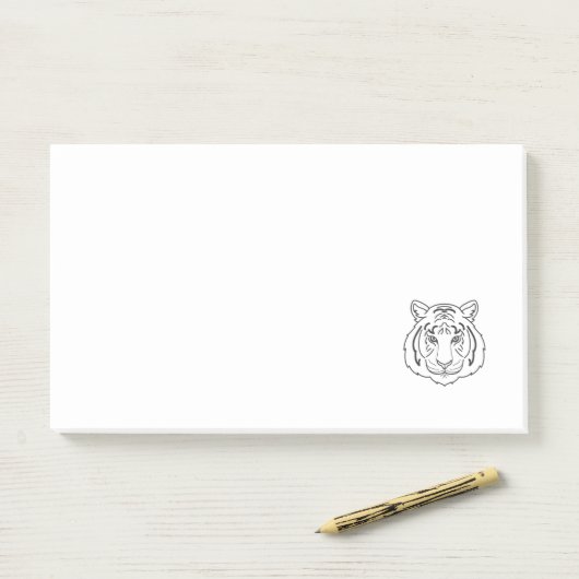 Tijgerillustratie Post-it® Notes (Op bureau)