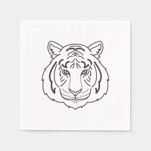 Tijgerillustratie Servet (Voorkant)