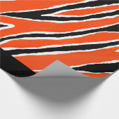 Tijgerinpakpapier - Sinaasappel/zwart Cadeaupapier (Hoek)