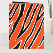 Tijgerinpakpapier - Sinaasappel/zwart Kaart (Achterkant)