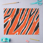 Tijgerinpakpapier - Sinaasappel/zwart Tissuepapier (Craft)