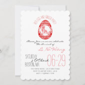 Tijgerjaar Rode eieren en gember Party Baby Kaart (Voorkant)