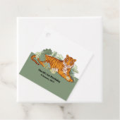 Tijgerjongensfeestje, dierlijk oerwoud bedankjes labels (In situ)