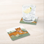 Tijgerjongensfeestje, dierlijk oerwoud kartonnen onderzetters (Insitu)