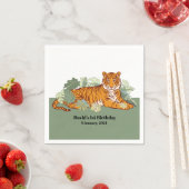 Tijgerjongensfeestje, dierlijk oerwoud servet (Insitu)