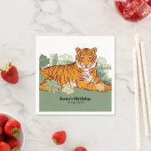 Tijgerjongensfeestje, dierlijk oerwoud servet (Insitu)