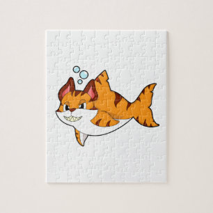 Tijgerkat als haai in water.PNG Legpuzzel