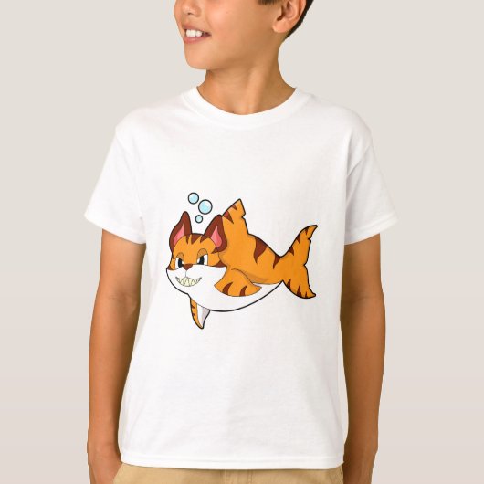 Tijgerkat als haai in water.PNG T-shirt (Voorkant)