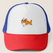 Tijgerkat als haai in water.PNG Trucker Pet (Voorkant)
