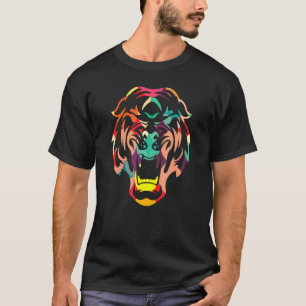 Tijgerkat Dier Tijger Kop Kleurrijke Schildering 2 T-shirt