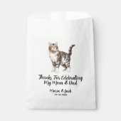 Tijgerkat Huwelijk Volledige Kleur Bedankzakje (Voorkant)