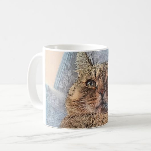 Tijgerkat Illustratie Ontwerp Koffiemok (Voorkant links)