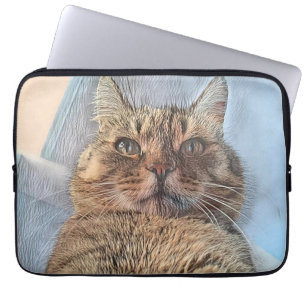 Tijgerkat Illustratie Ontwerp Laptop Sleeve