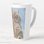 Tijgerkat Illustratie Ontwerp Latte Mok (Rechterhoek)