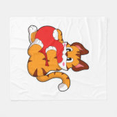 Tijgerkat in liefde met hart.PNG Fleece Deken (Voorkant (Horizontaal))