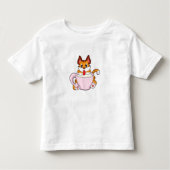 Tijgerkat met beker van melk.PNG Kinder Shirts (Voorkant)