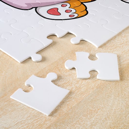 Tijgerkat met beker van melk.PNG Legpuzzel (Zijkant)