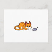Tijgerkat met muis briefkaart (Voorkant)