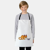 Tijgerkat met muis schort (Gedragen)